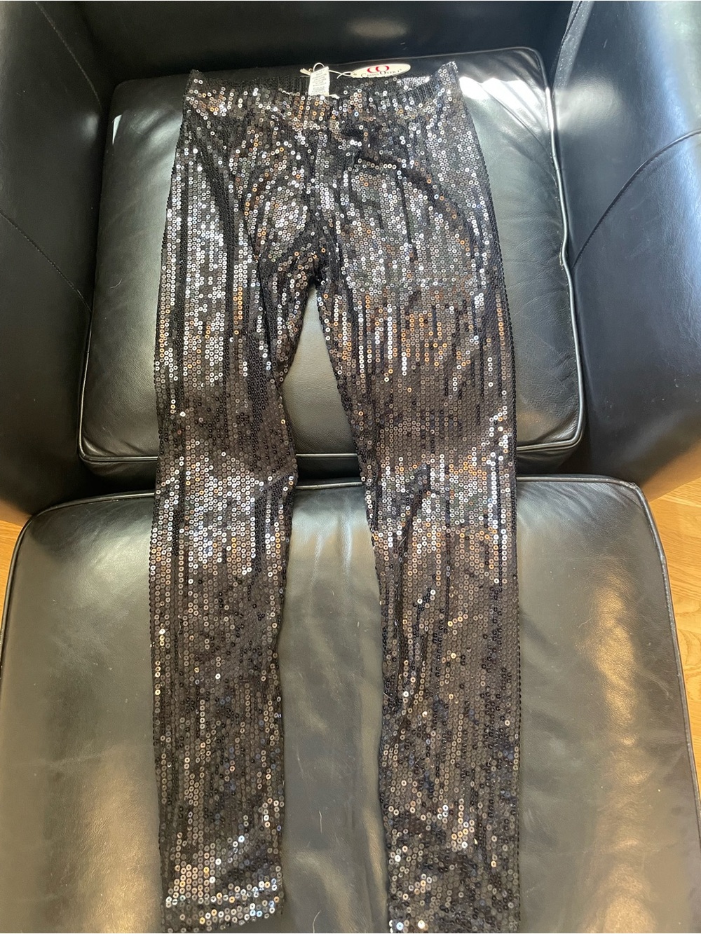 Black Sequin Leggings